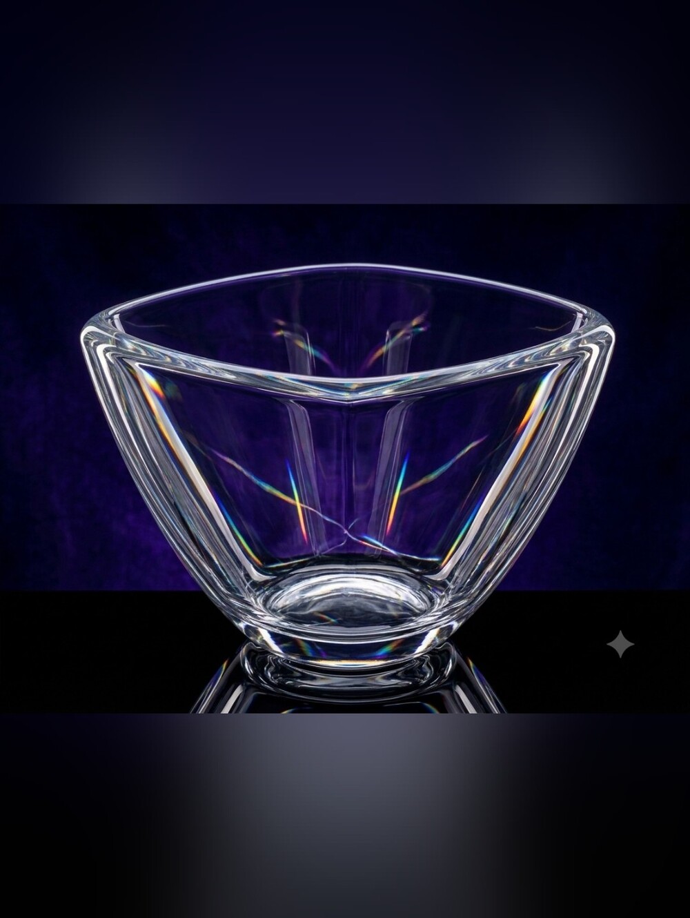 Tiffany & Co. Crystal Faceted Bowl Made In Germany